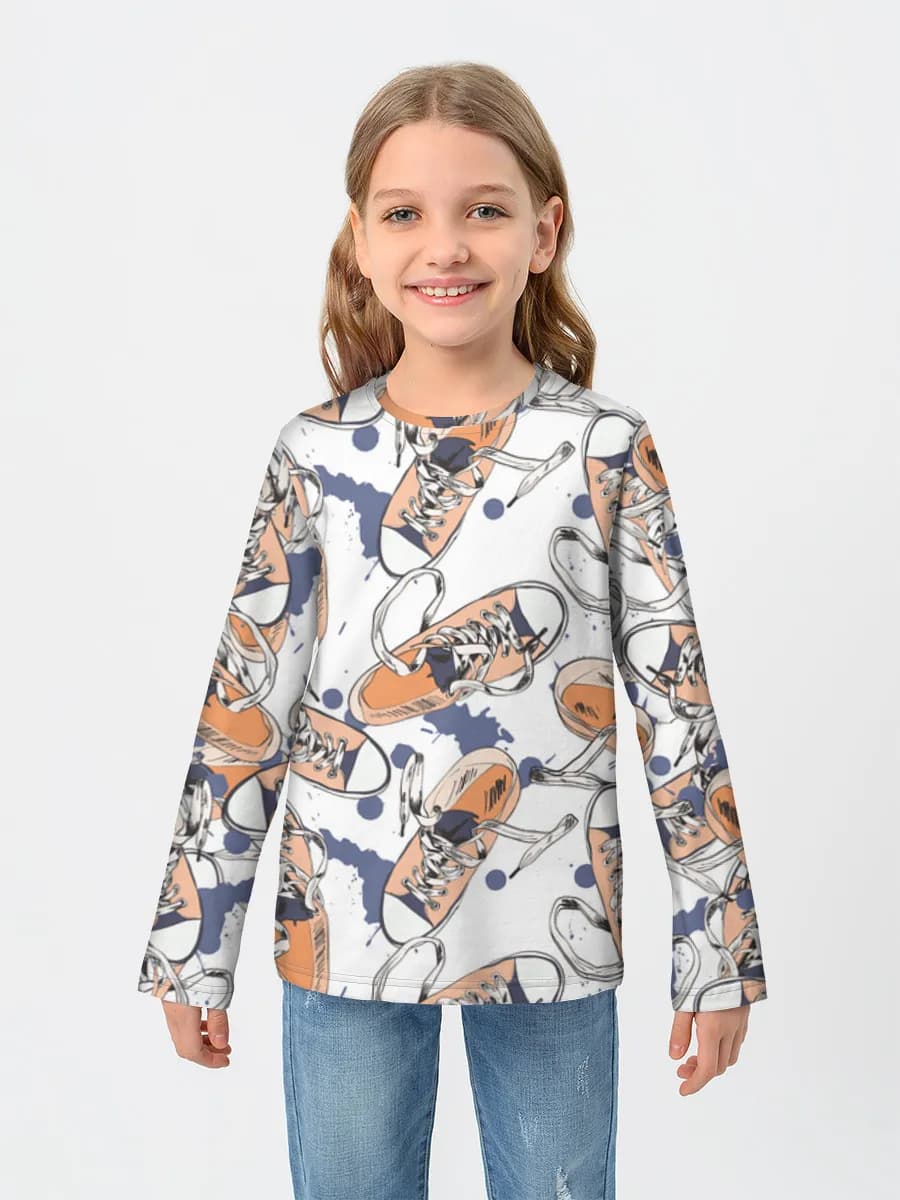 Children's cotton long sleeve shirt