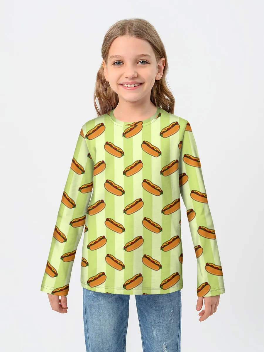 Children's cotton long sleeve shirt