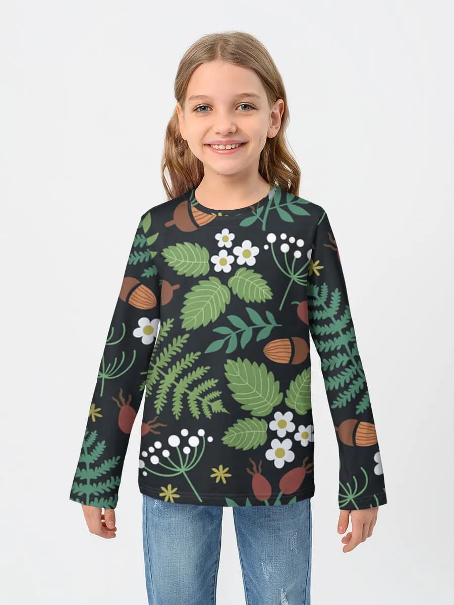 Children's cotton long sleeve shirt