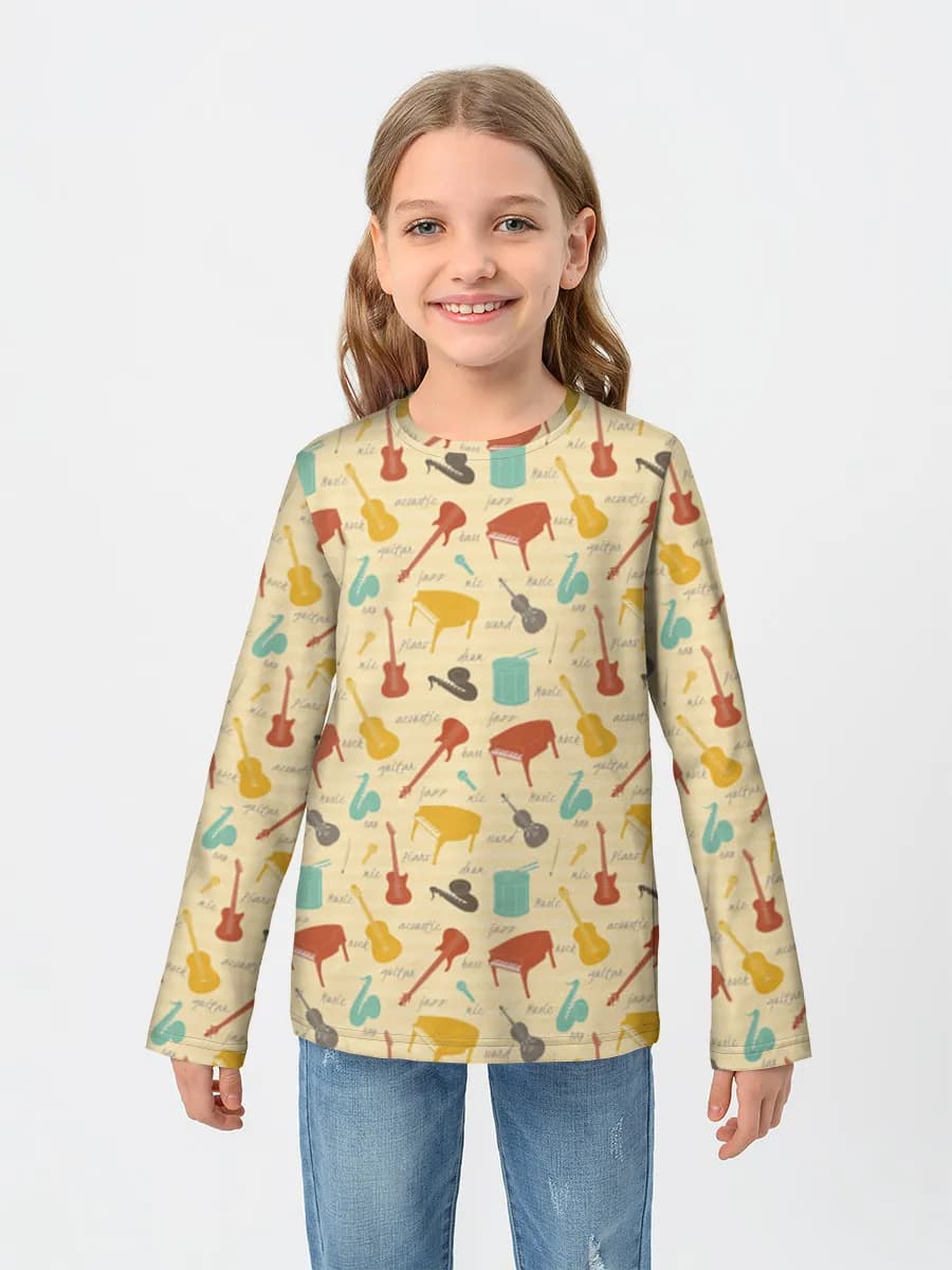 Children's cotton long sleeve shirt