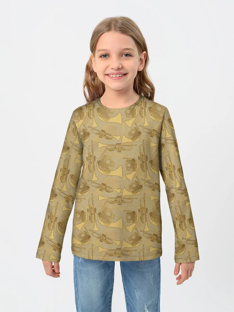 Children's cotton long sleeve shirt