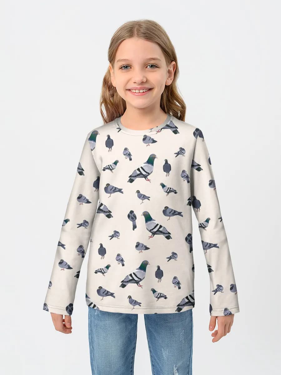 Children's cotton long sleeve shirt