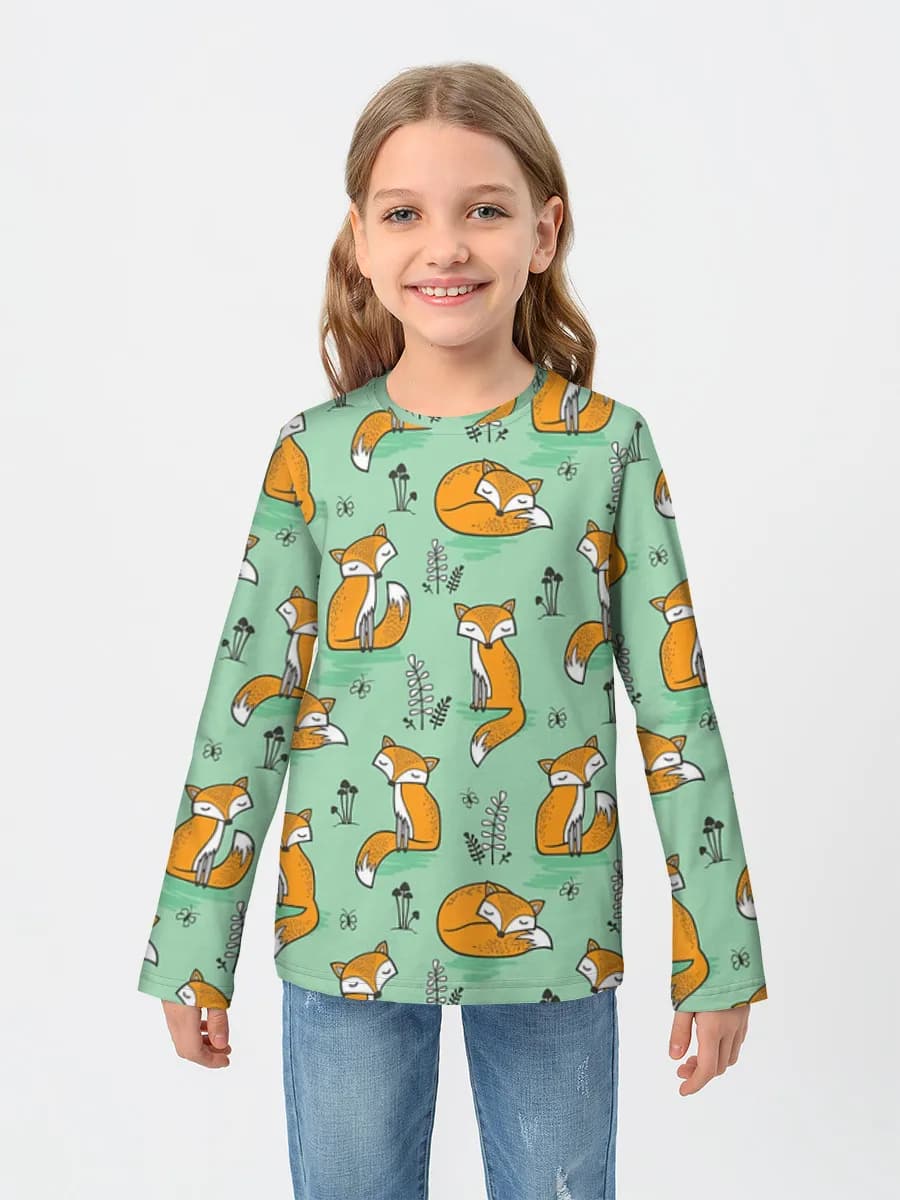 Children's cotton long sleeve shirt