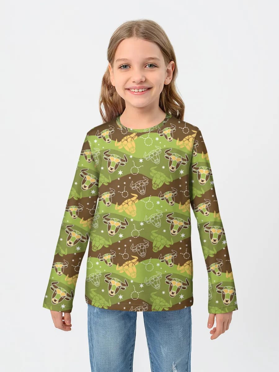 Children's cotton long sleeve shirt