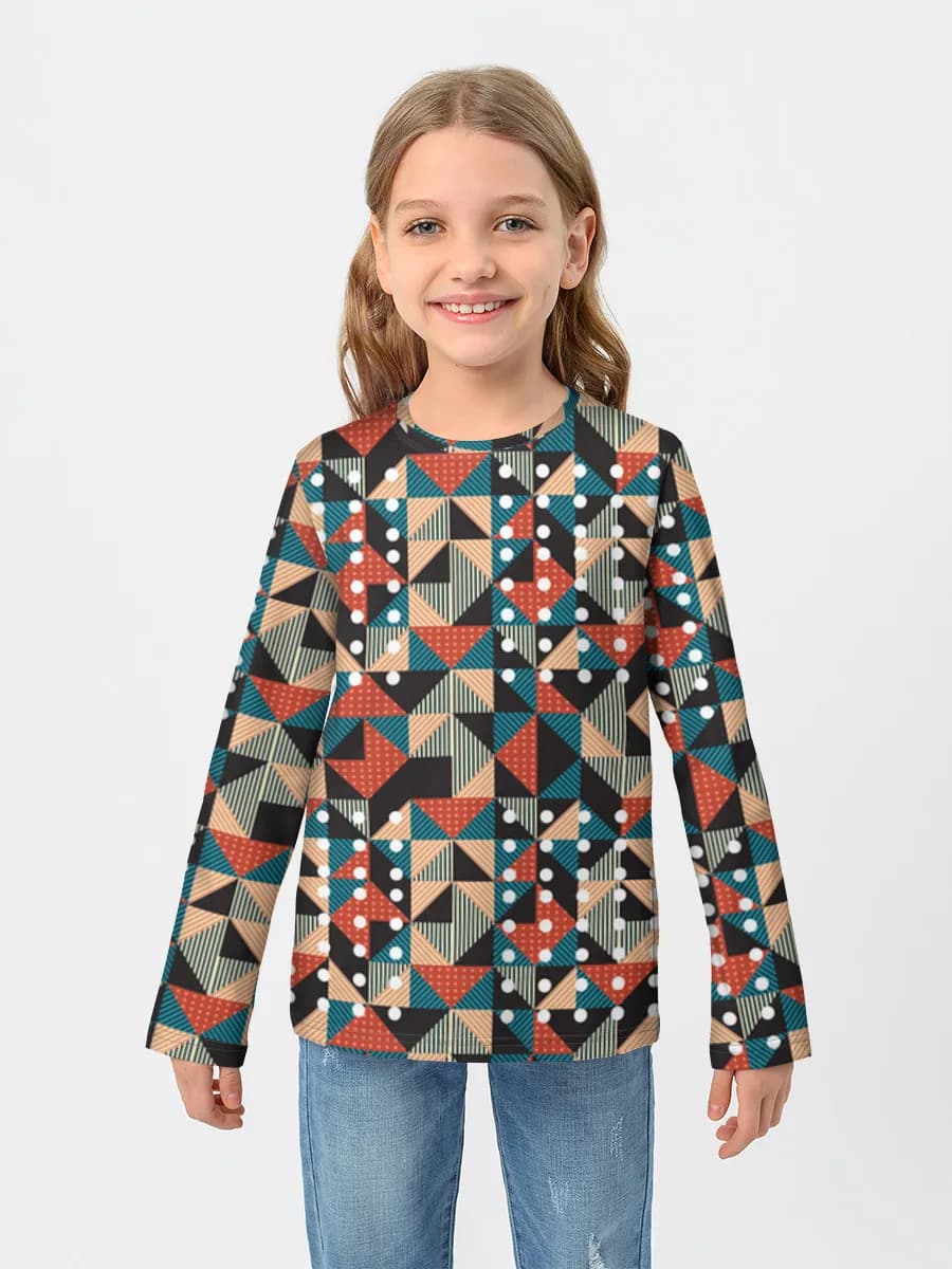 Children's cotton long sleeve shirt