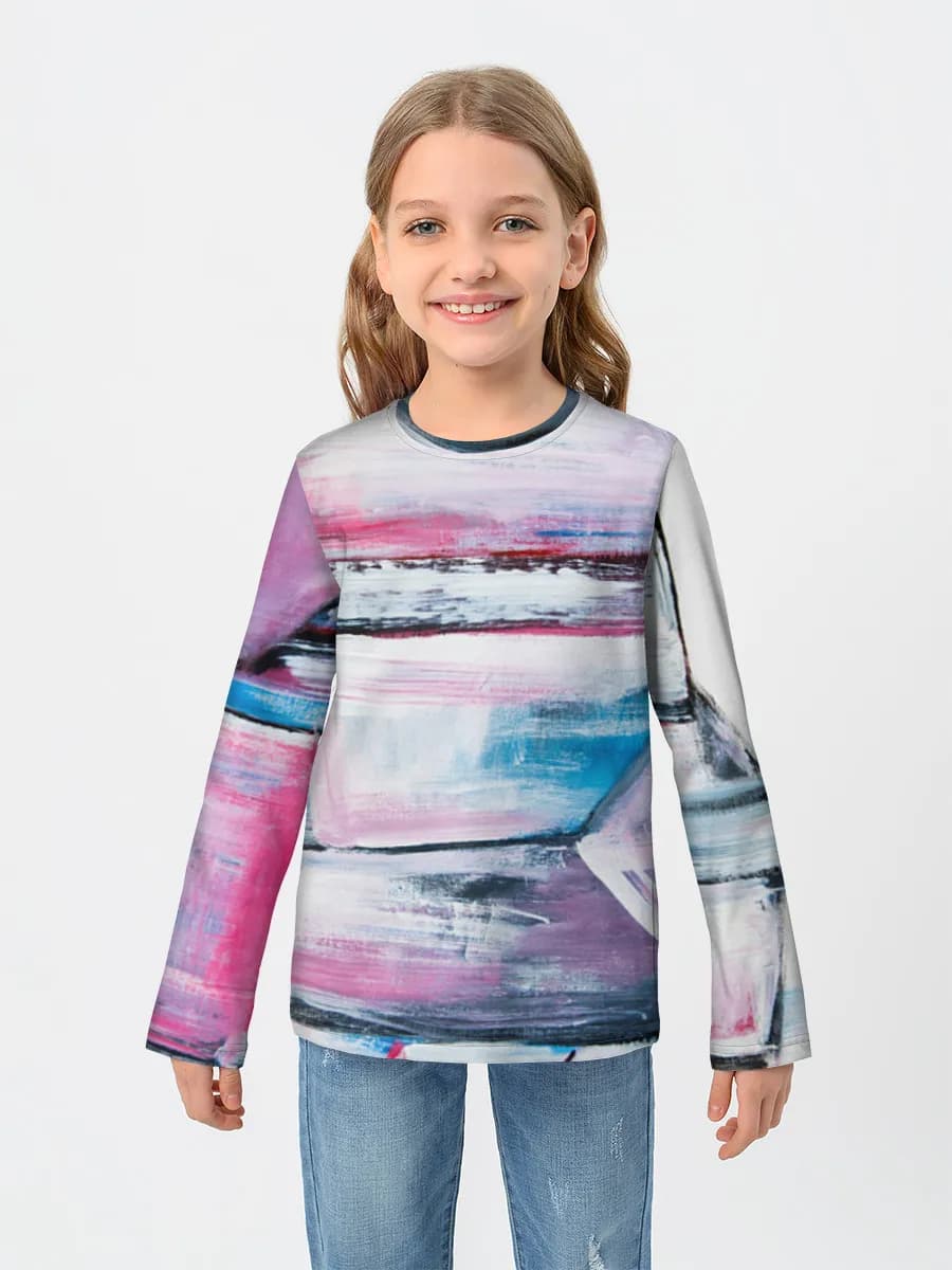 Children's cotton long sleeve shirt