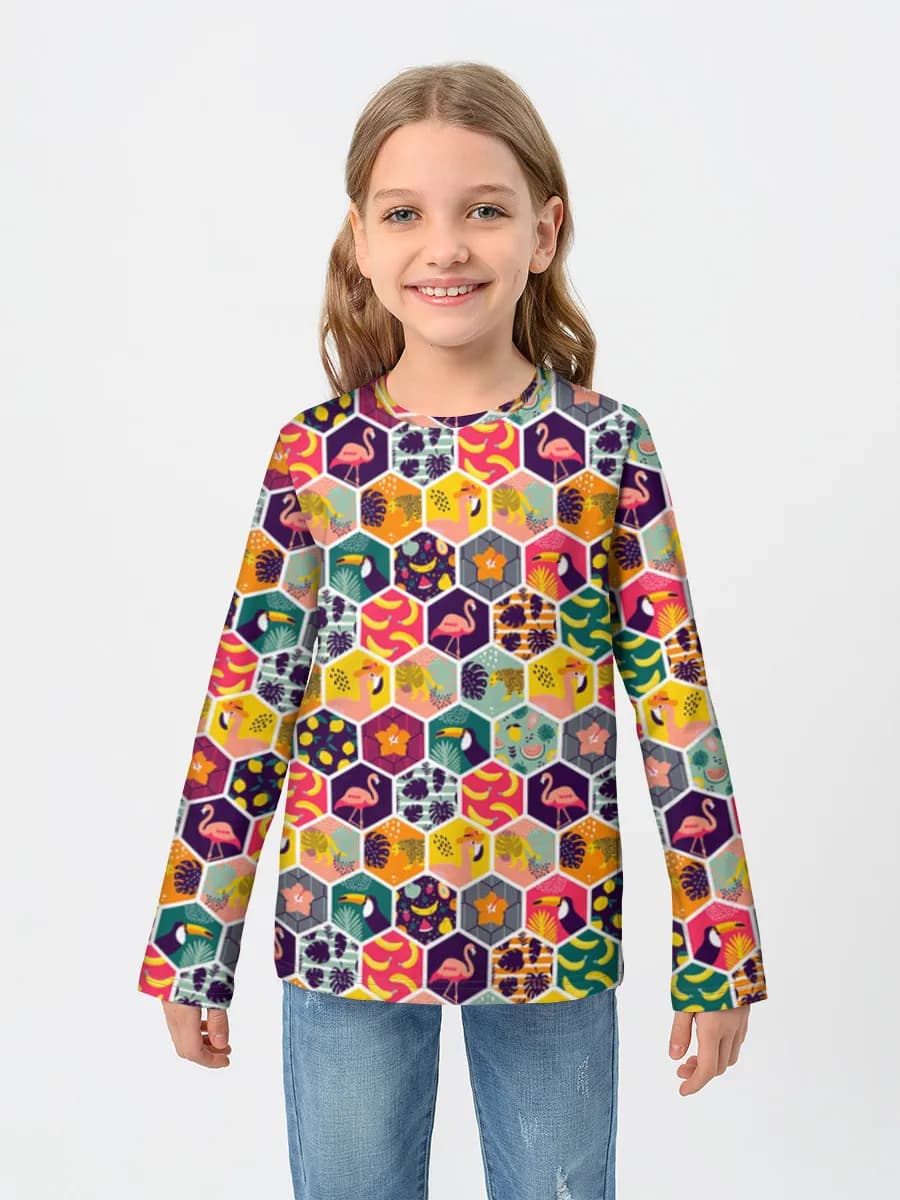 Children's cotton long sleeve shirt