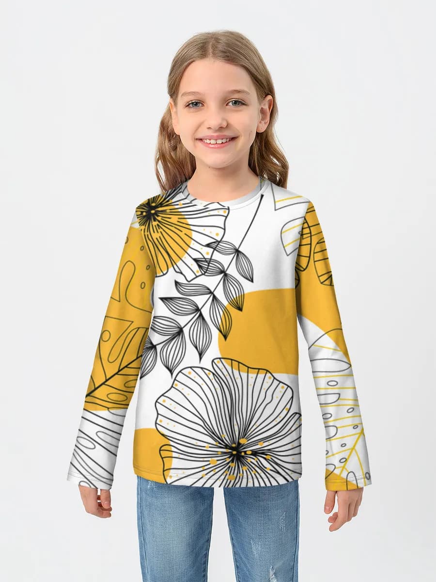 Children's cotton long sleeve shirt