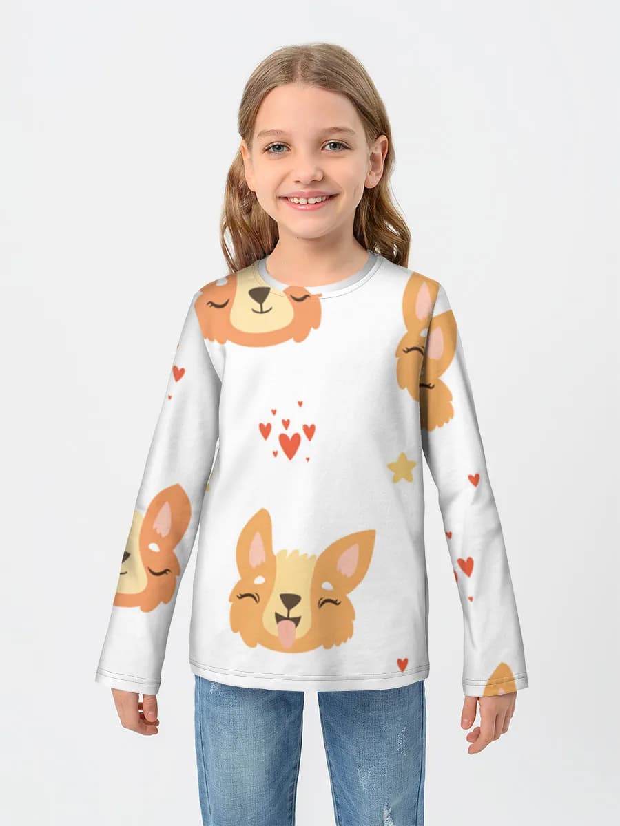 Children's cotton long sleeve shirt