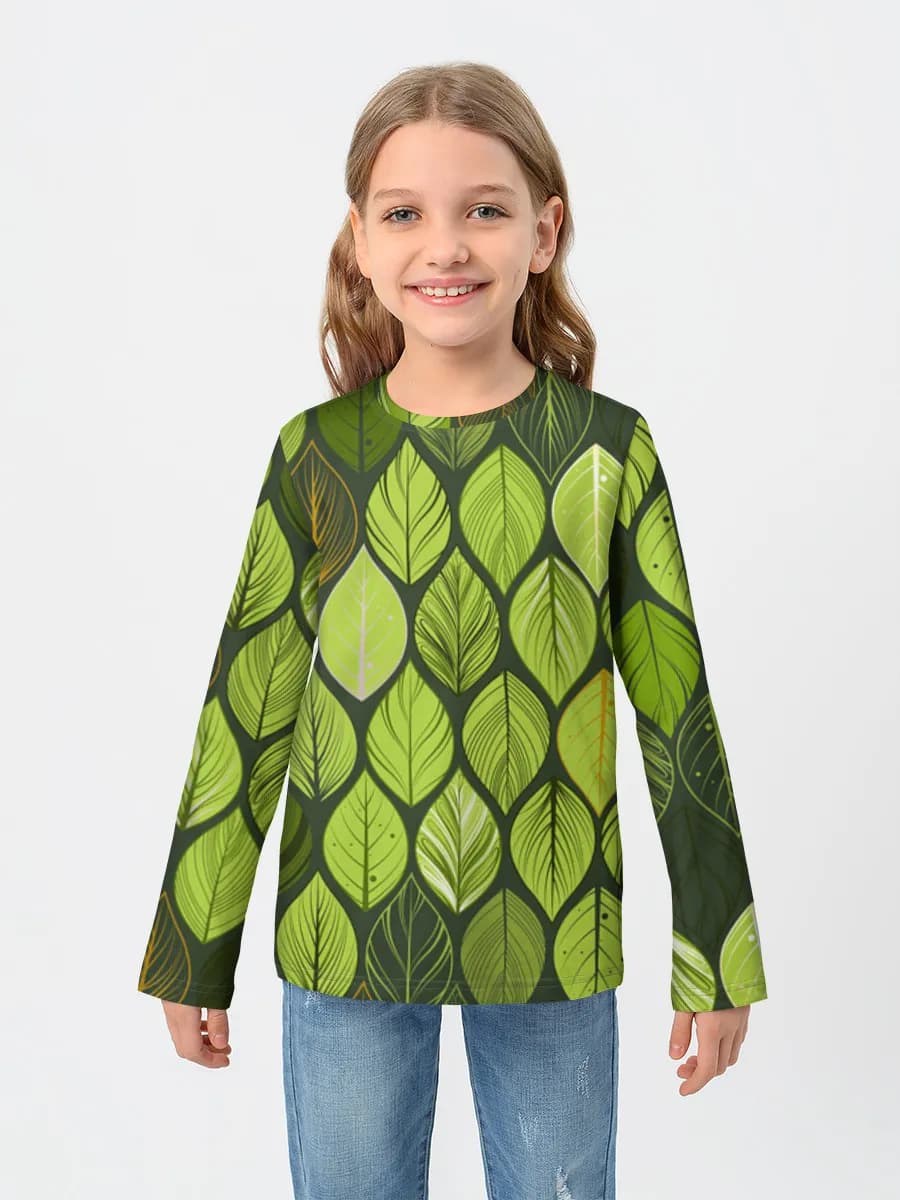 Children's cotton long sleeve shirt