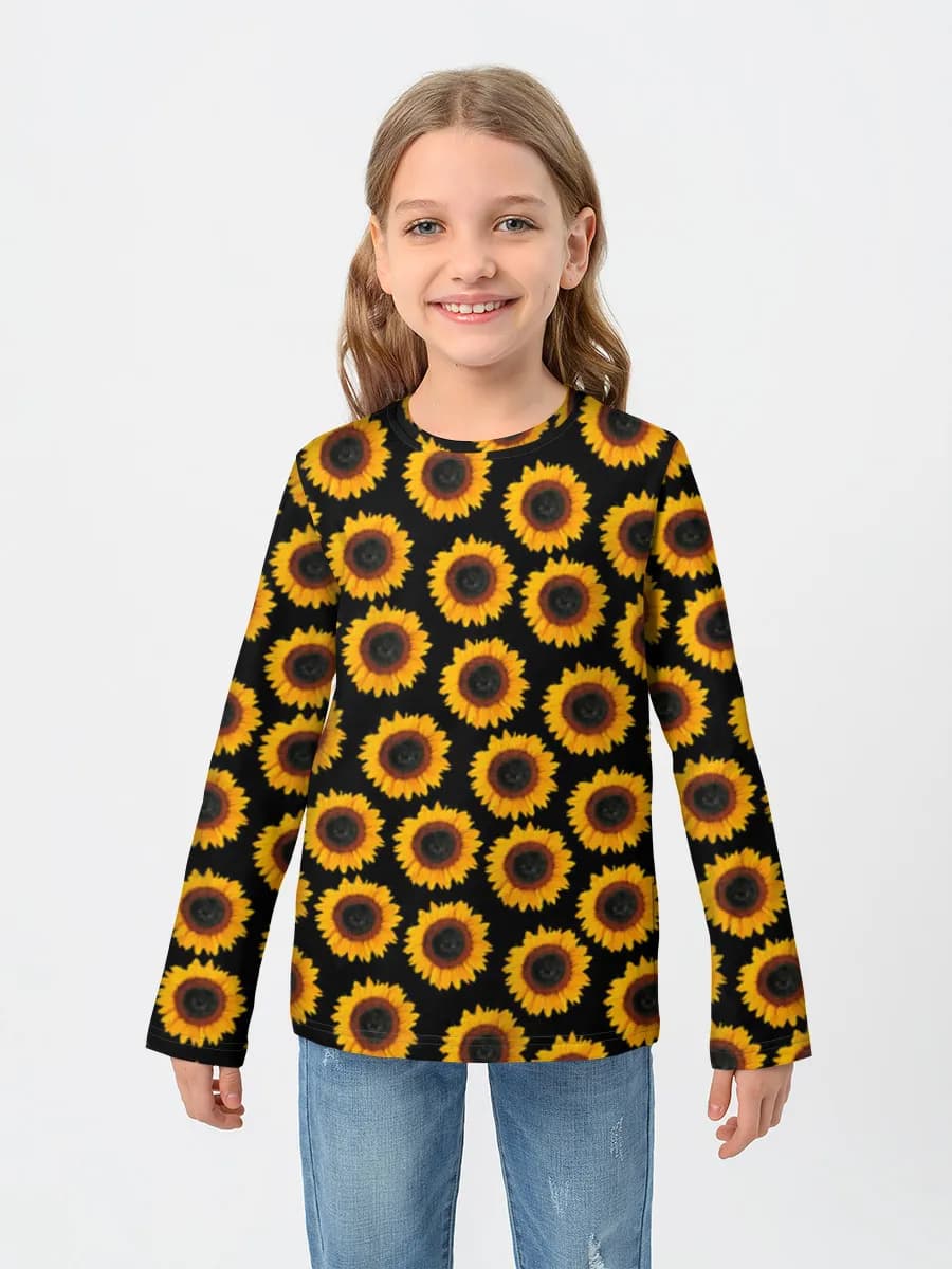 Children's cotton long sleeve shirt
