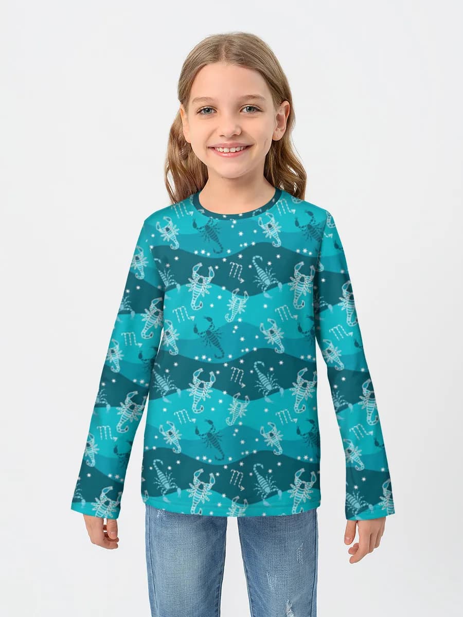 Children's cotton long sleeve shirt