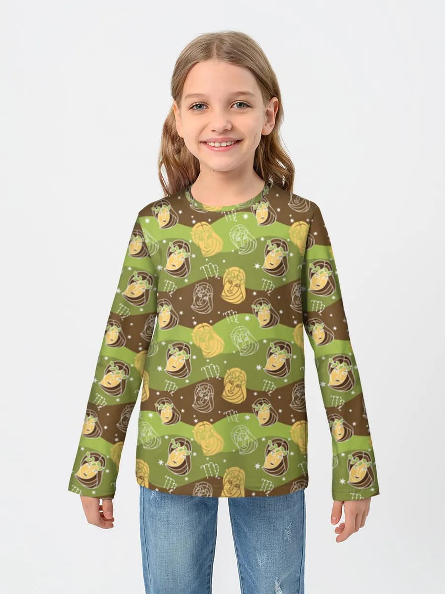 Children's cotton long sleeve shirt
