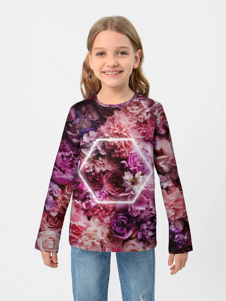 Neon Hexagon Flower Wall
