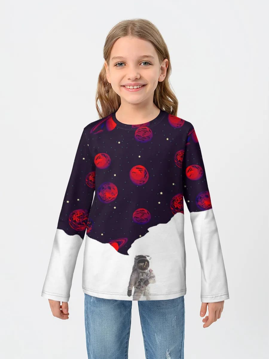 Children's cotton long sleeve shirt