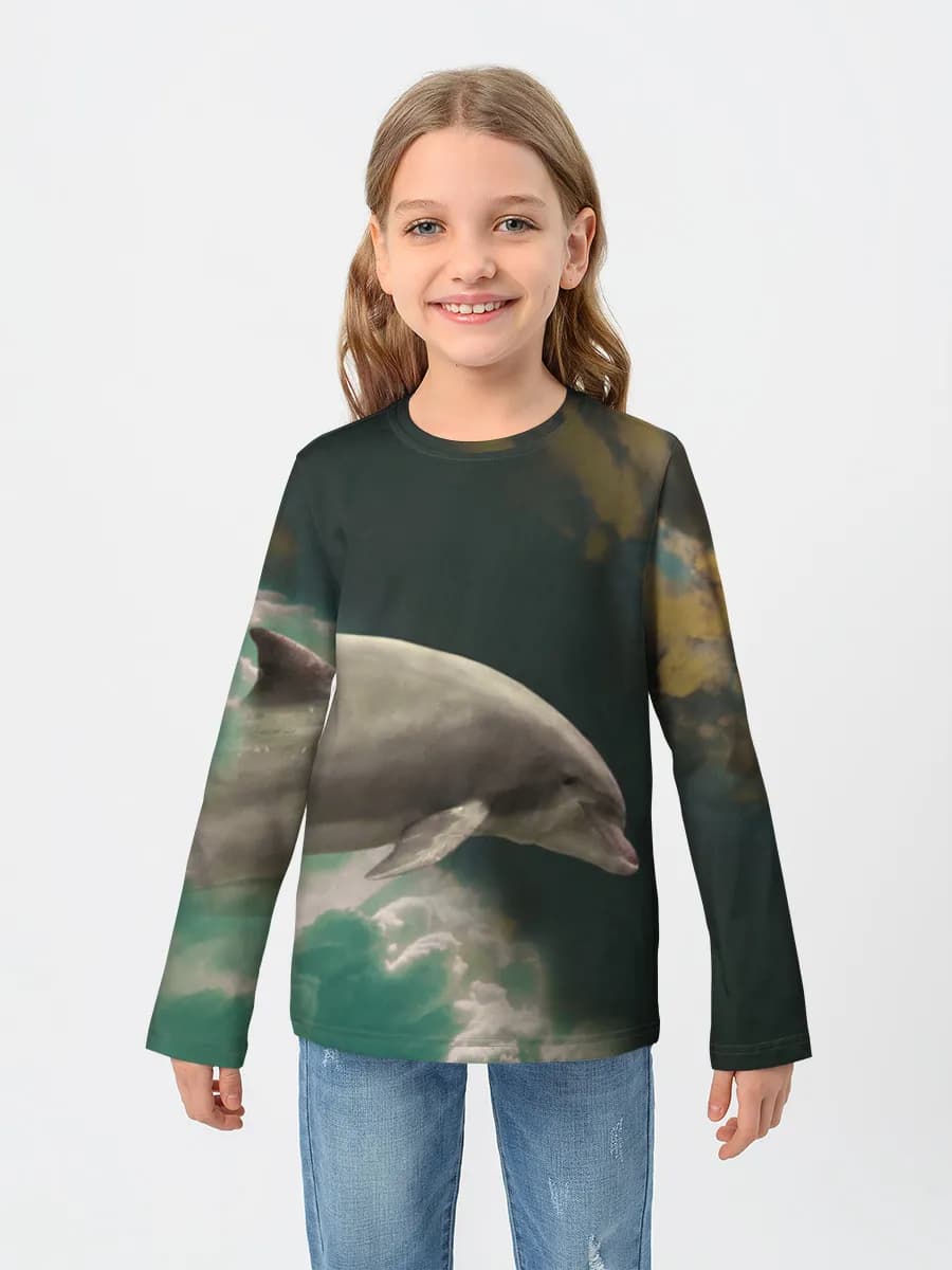 Children's cotton long sleeve shirt