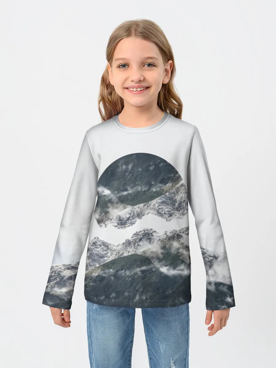Children's cotton long sleeve shirt