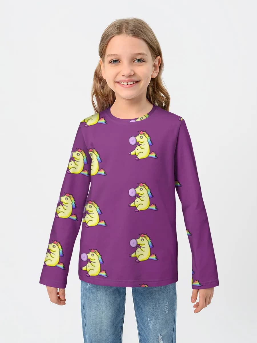 Children's cotton long sleeve shirt
