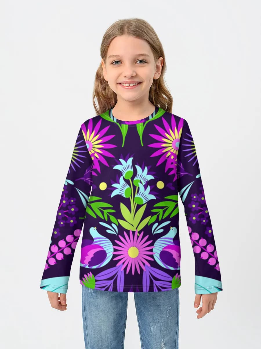 Children's cotton long sleeve shirt