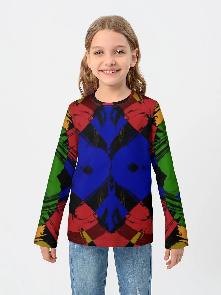 Children's cotton long sleeve shirt