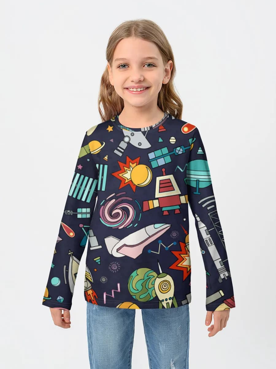 Children's cotton long sleeve shirt