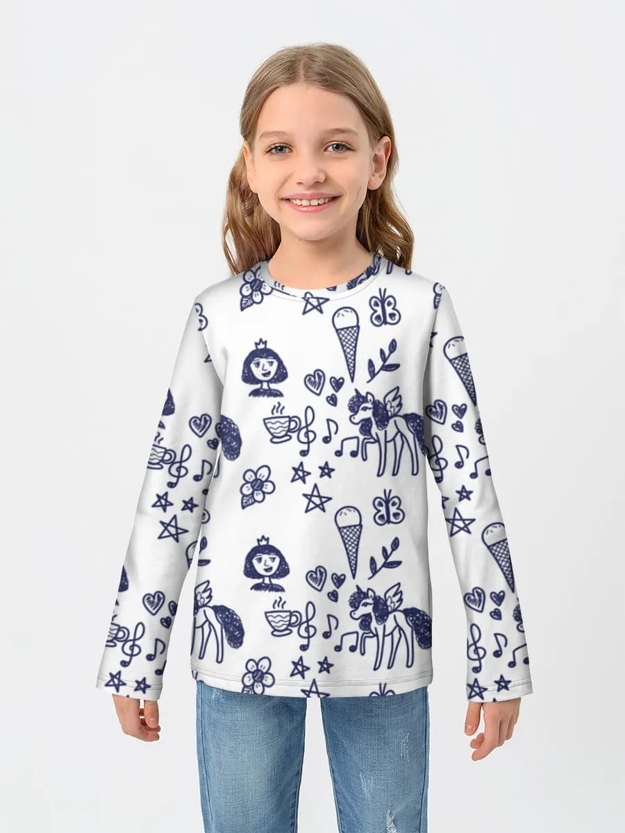 Children's cotton long sleeve shirt