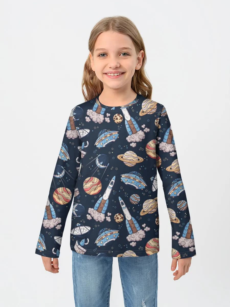 Children's cotton long sleeve shirt