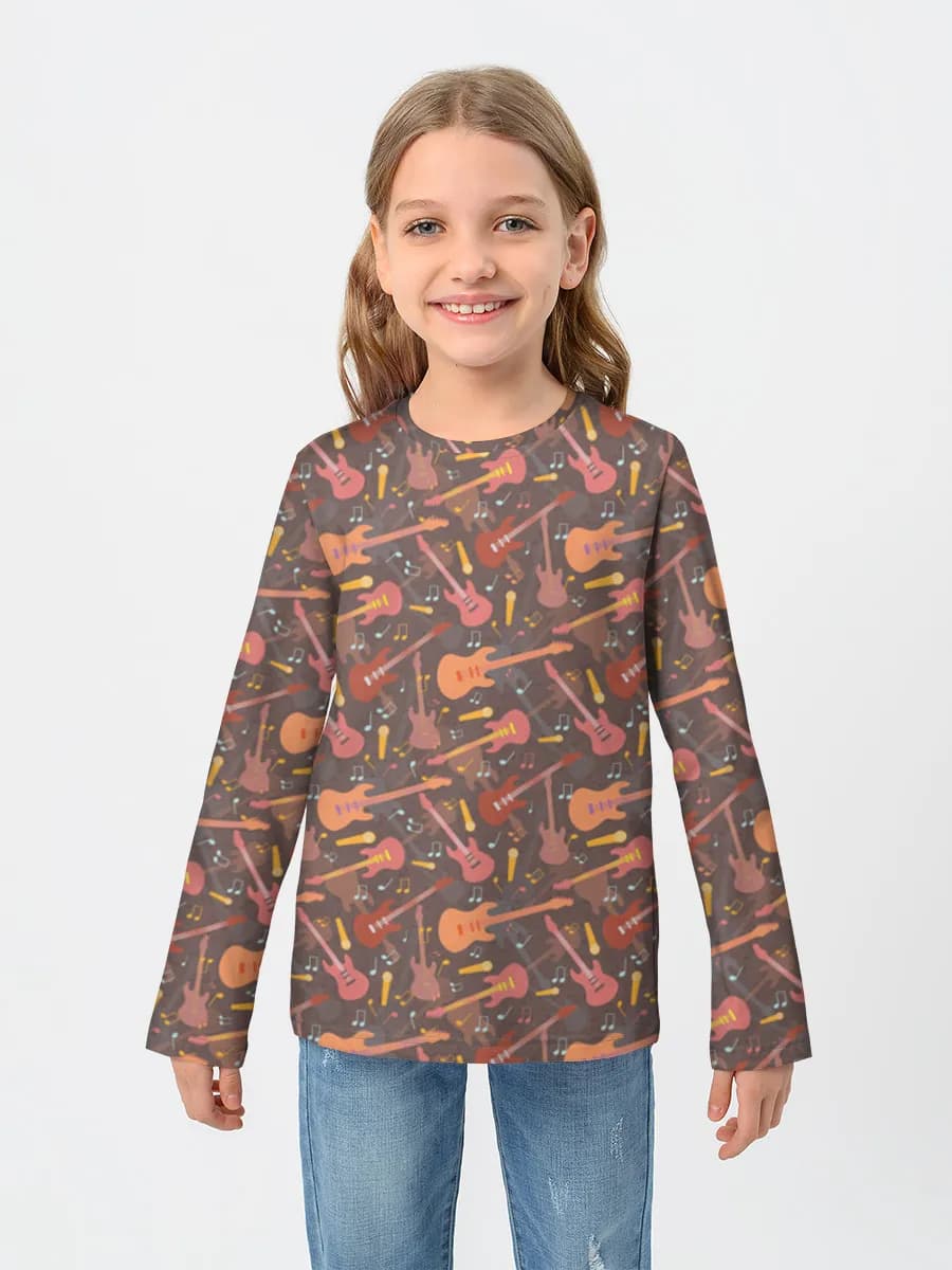 Children's cotton long sleeve shirt