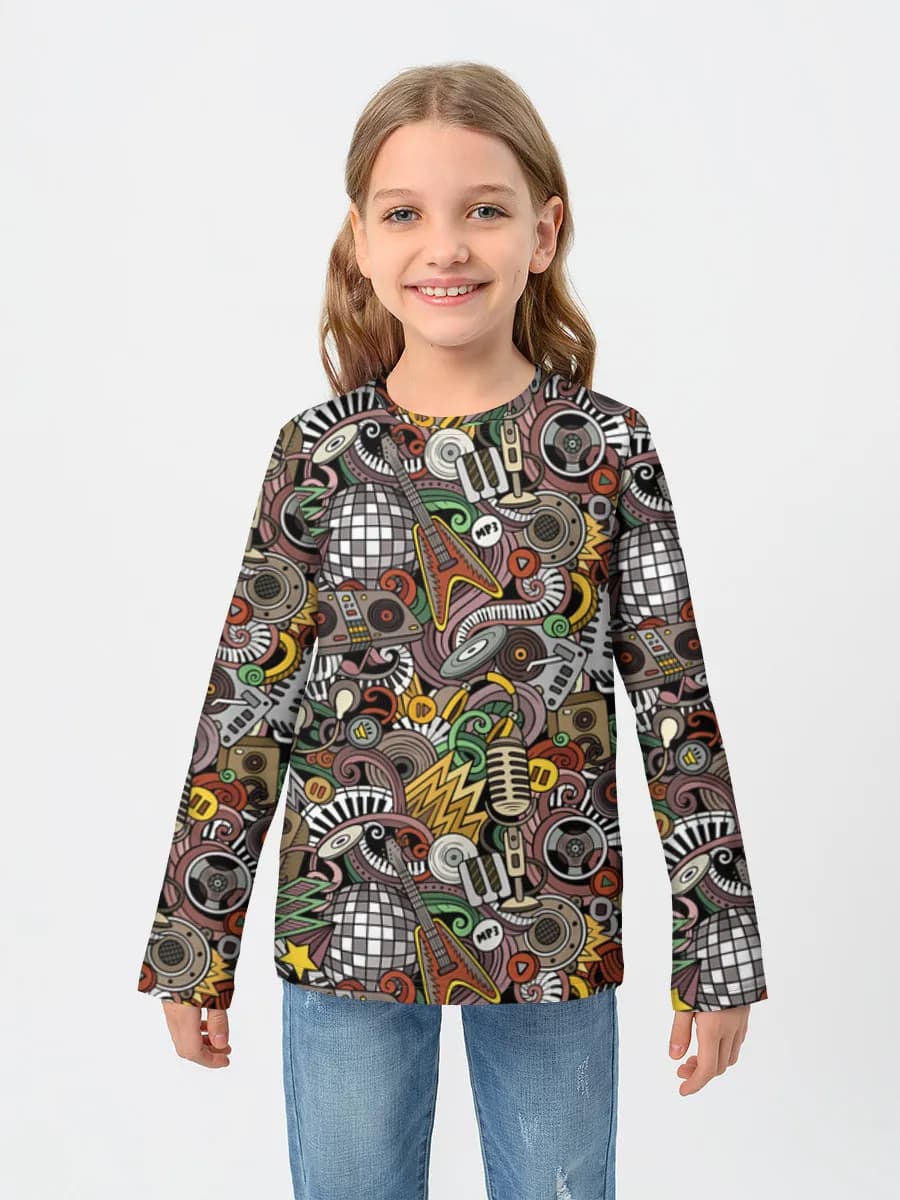 Children's cotton long sleeve shirt