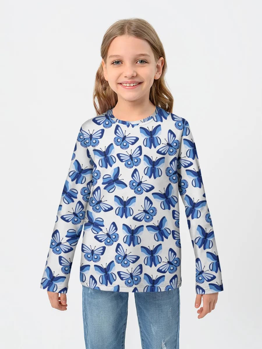 Children's cotton long sleeve shirt