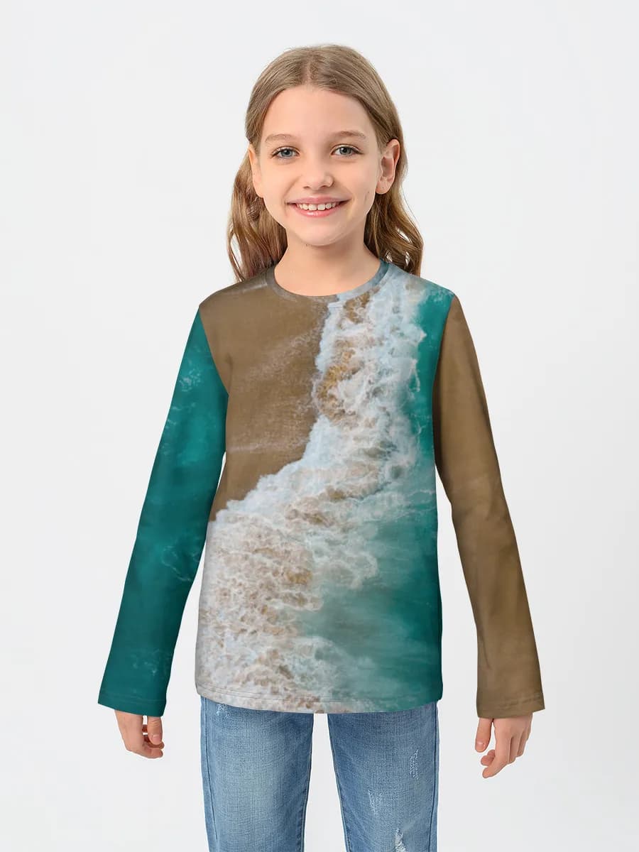 Children's cotton long sleeve shirt