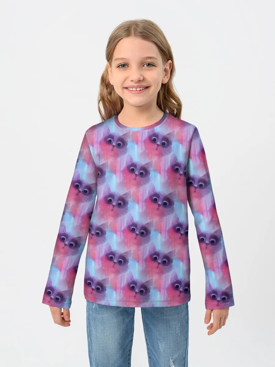 Children's cotton long sleeve shirt