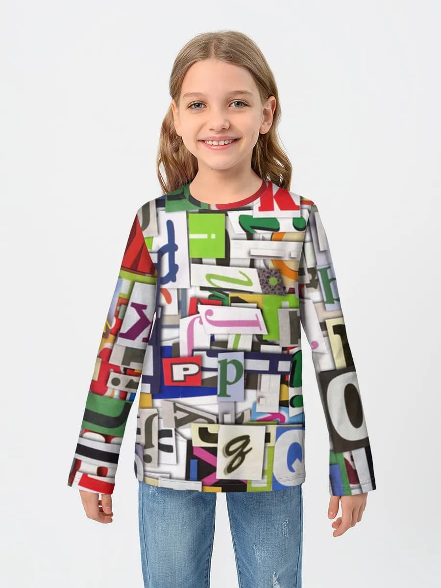 Children's cotton long sleeve shirt