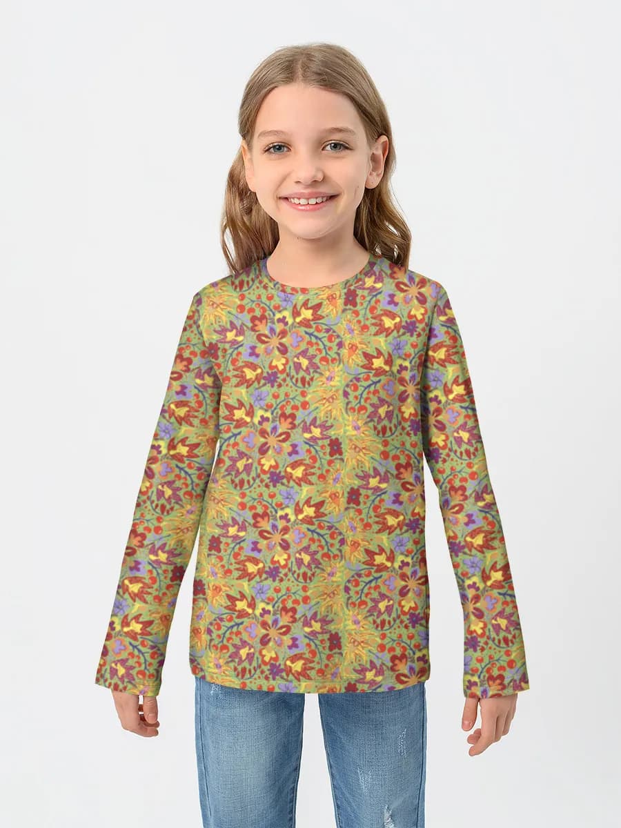 Children's cotton long sleeve shirt