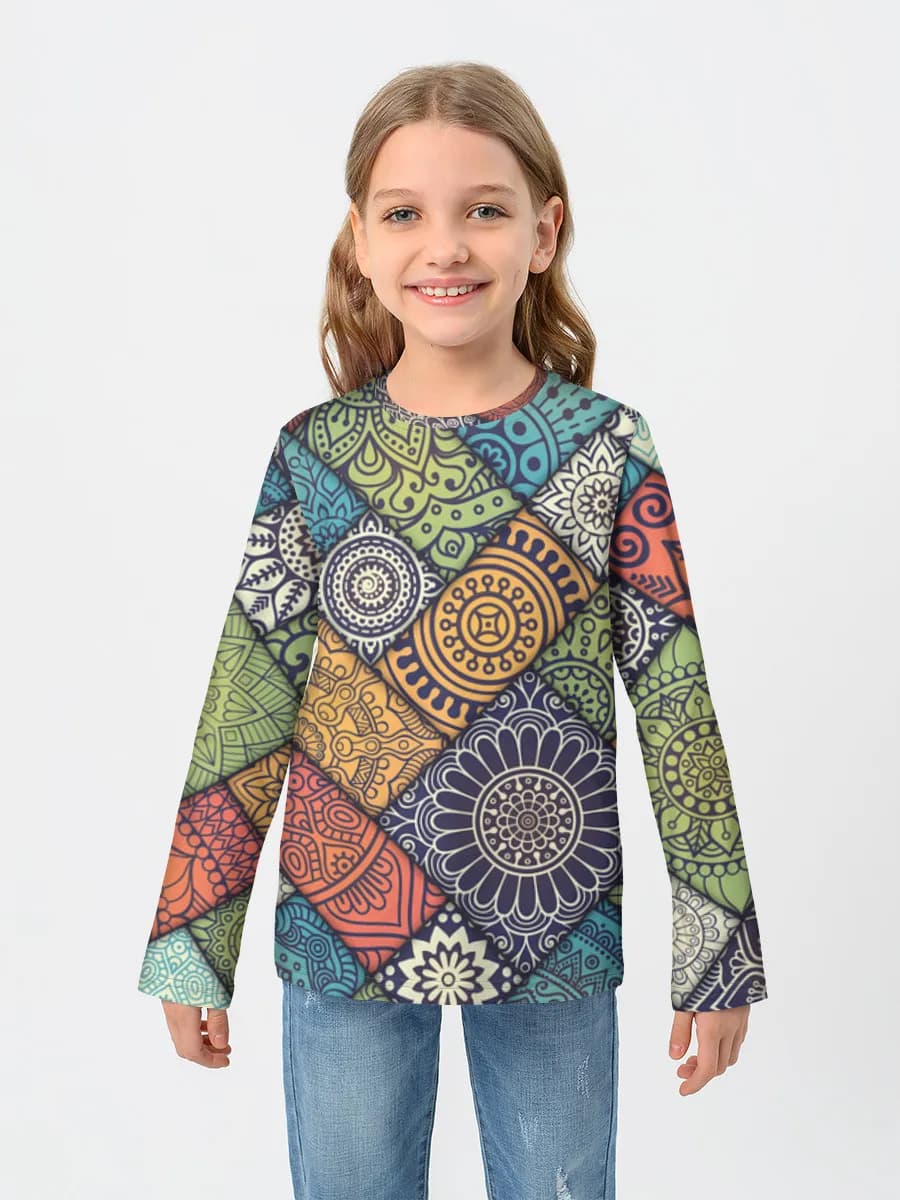 Children's cotton long sleeve shirt