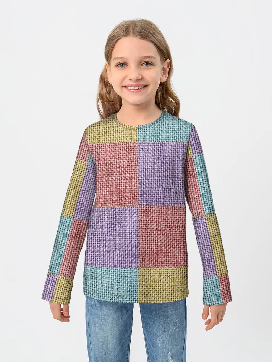 Children's cotton long sleeve shirt