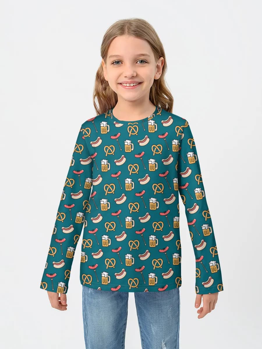 Children's cotton long sleeve shirt