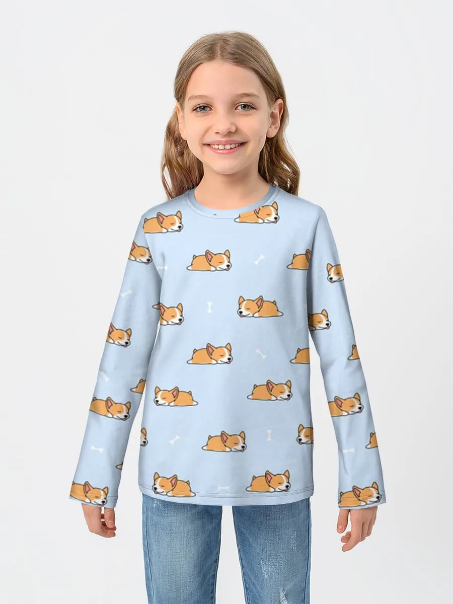 Children's cotton long sleeve shirt