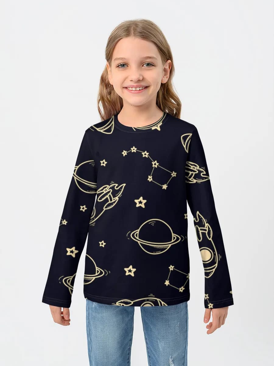 Children's cotton long sleeve shirt