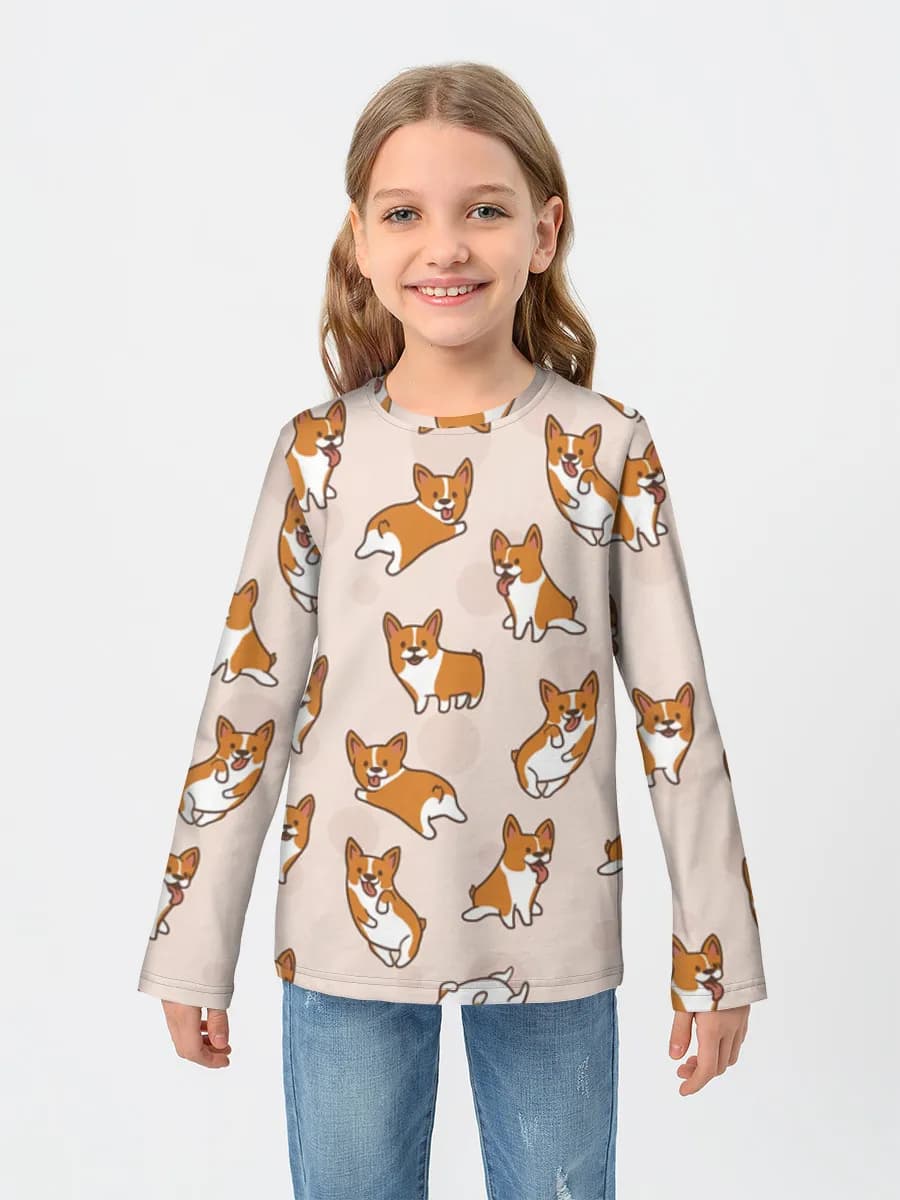 Children's cotton long sleeve shirt