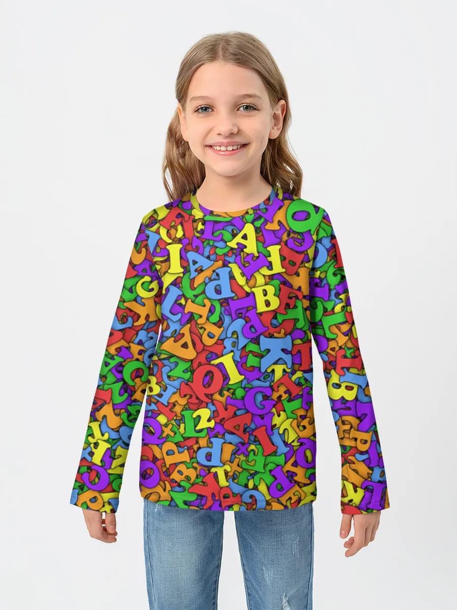 Children's cotton long sleeve shirt
