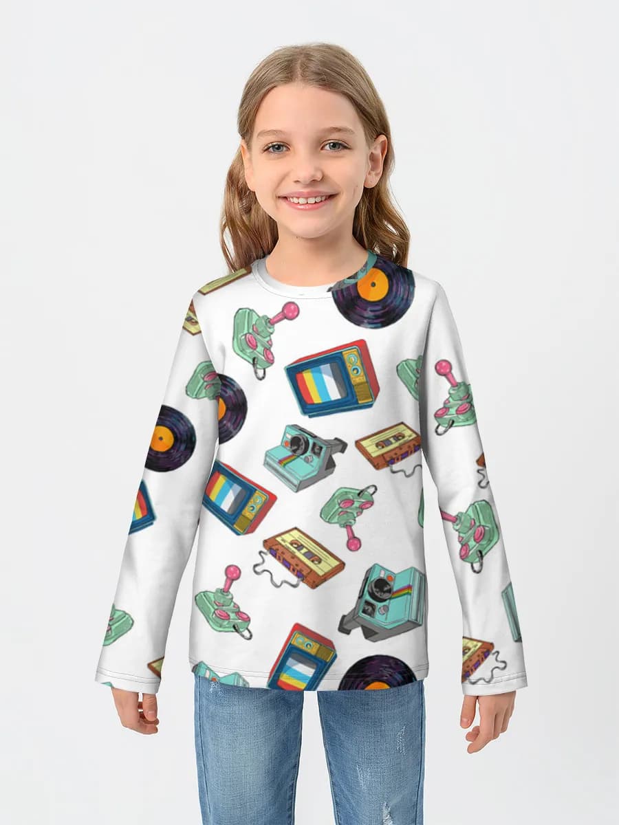 Children's cotton long sleeve shirt