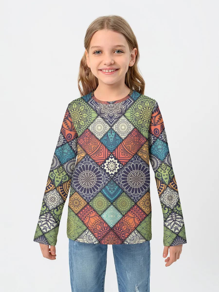 Children's cotton long sleeve shirt