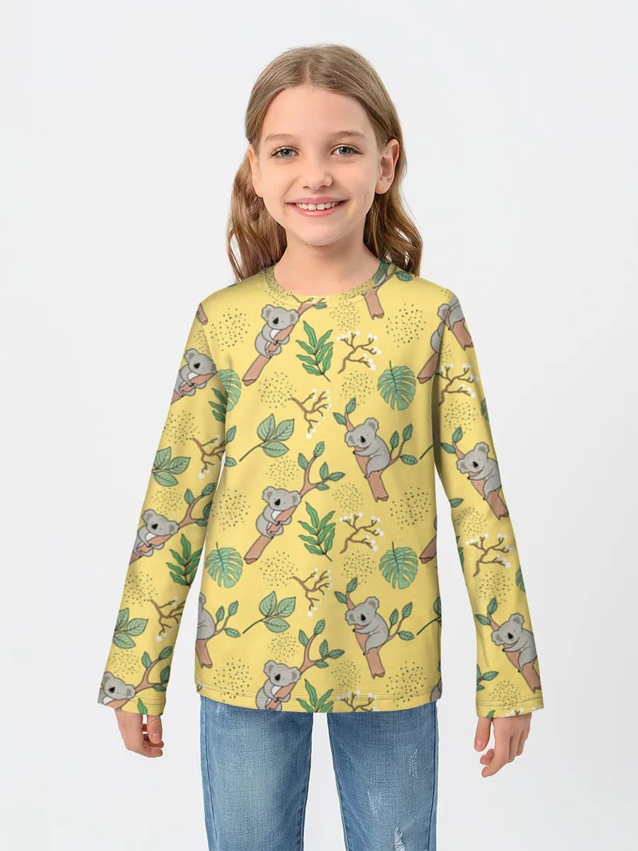 Children's cotton long sleeve shirt