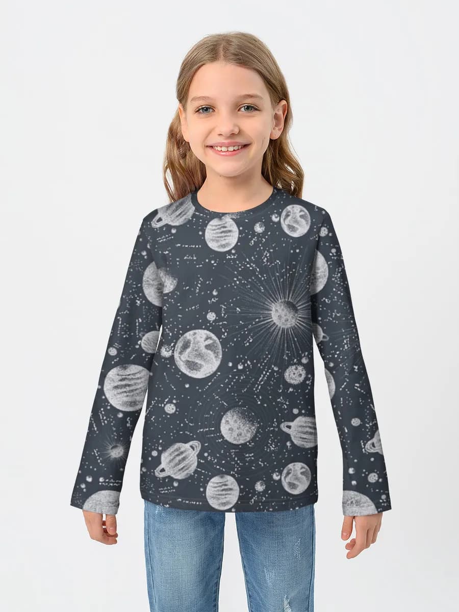 Children's cotton long sleeve shirt