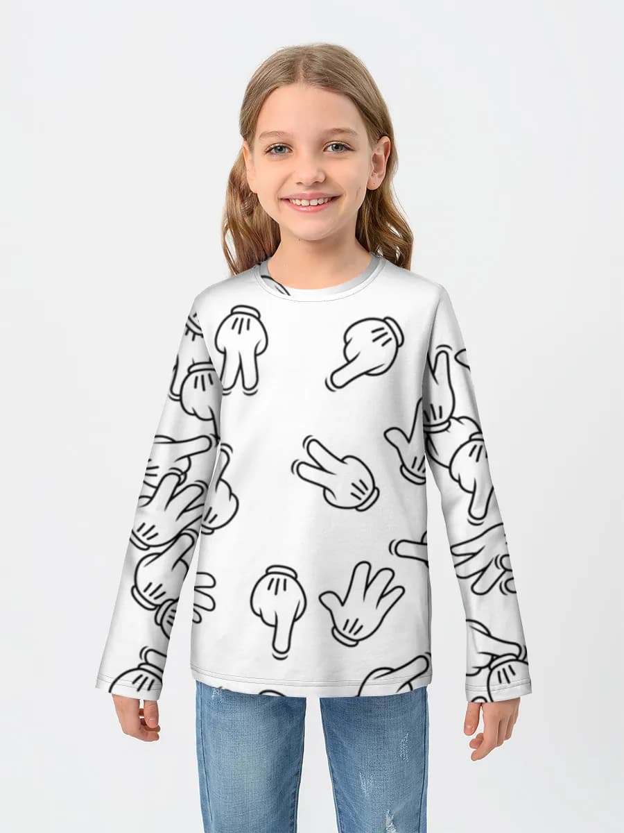 Children's cotton long sleeve shirt