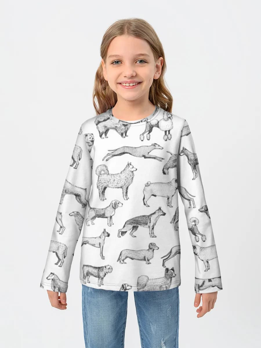 Children's cotton long sleeve shirt