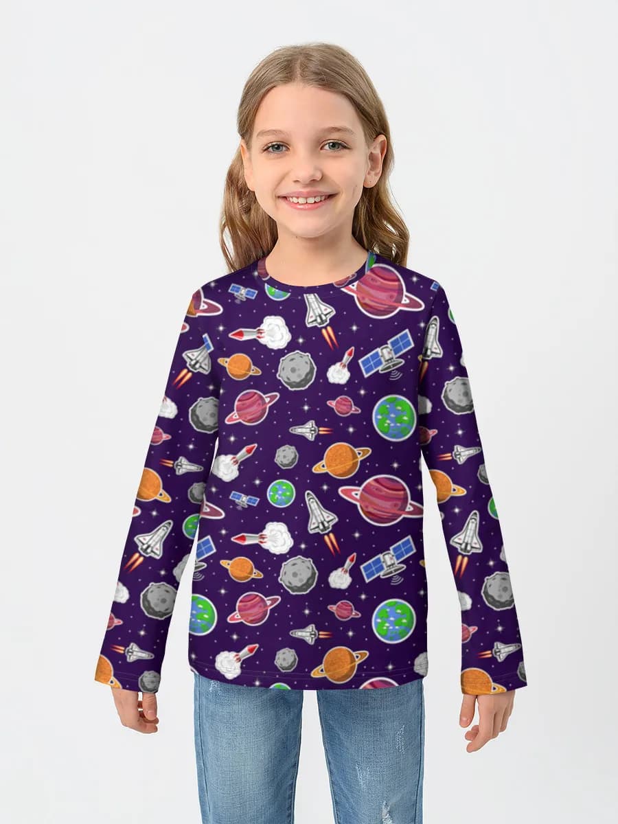 Children's cotton long sleeve shirt