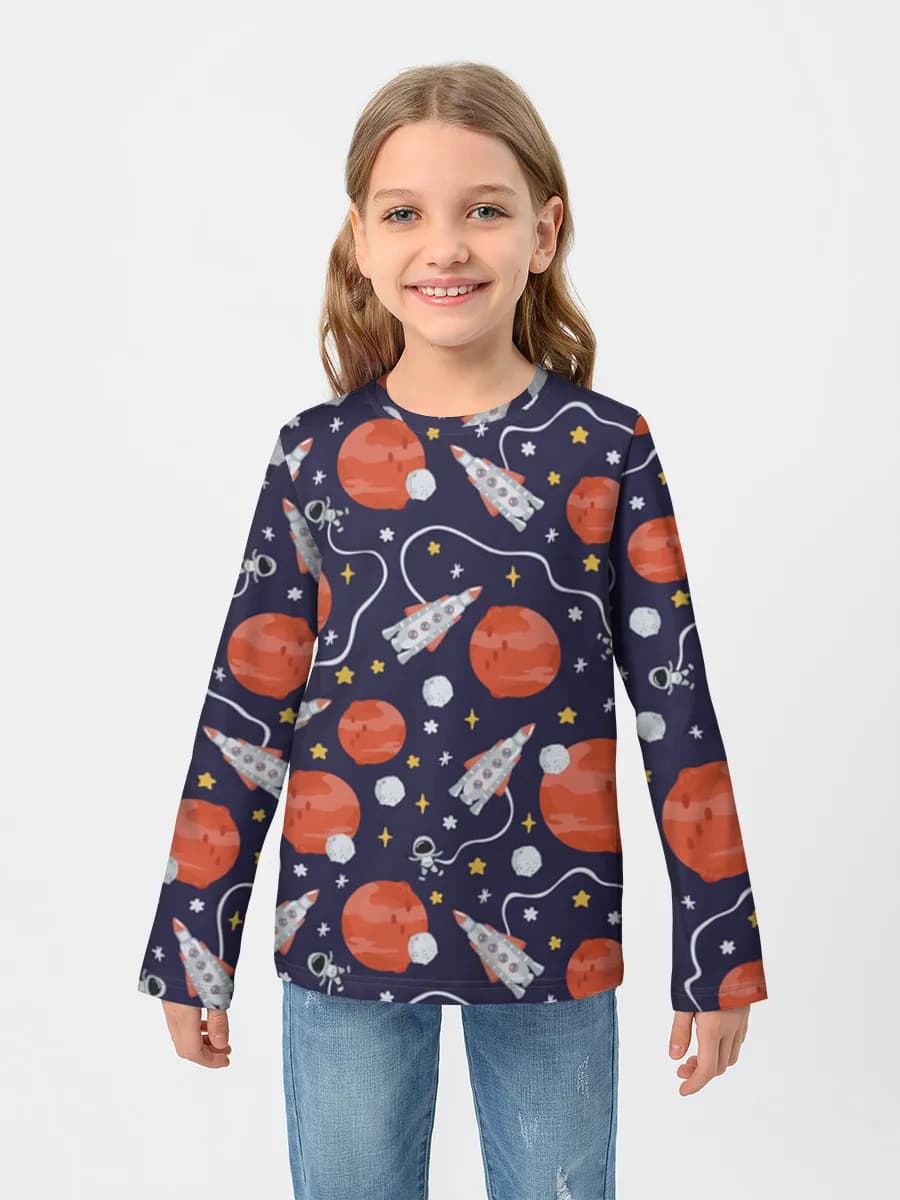 Children's cotton long sleeve shirt