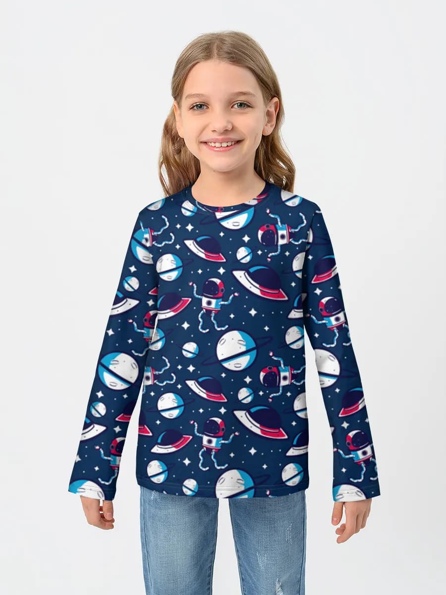 Children's cotton long sleeve shirt